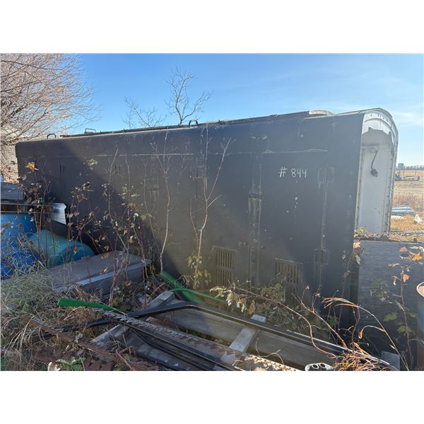 Black 18ft. X 7ft. High Steel Cover for Train locomotive c/w Electrical lights & Open at Both Ends