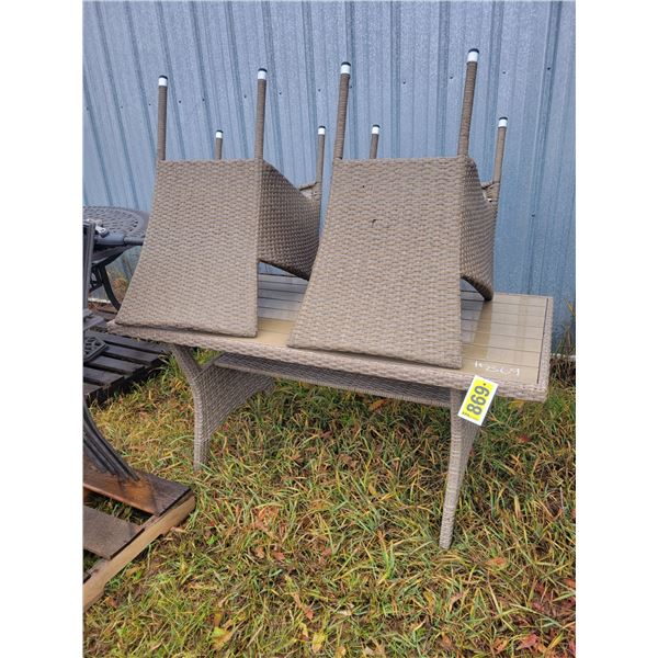 Patio table c/w 2- chairs