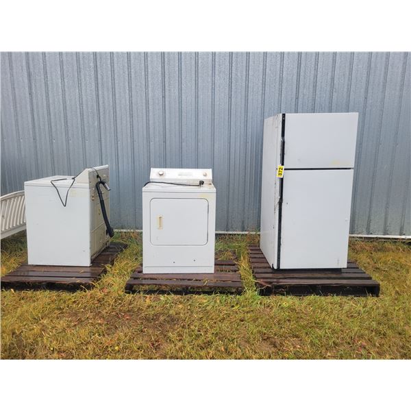 Washer, Dryer & fridge, sold for parts