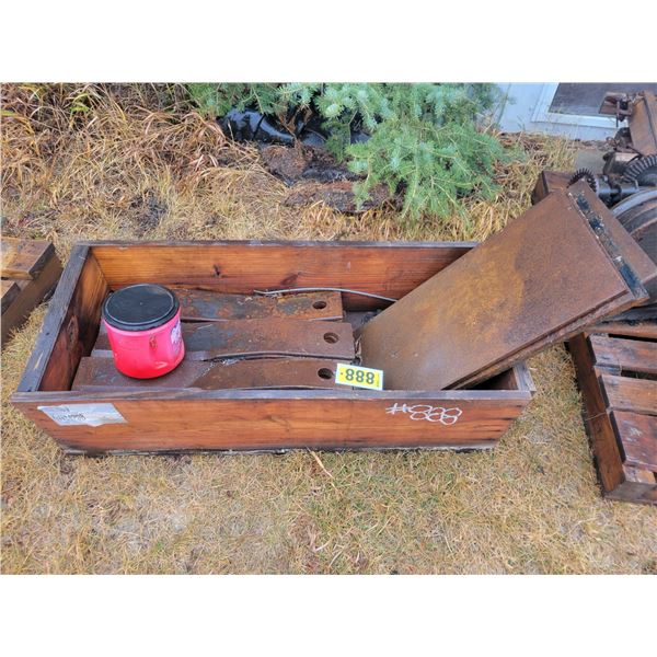 Qty of rough-cut mower blades & metal plates
