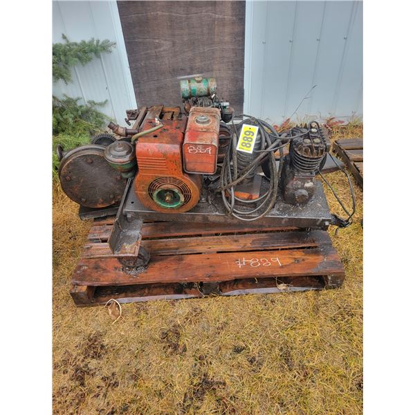 Air compressors, drill, clothes wringers, sold for parts