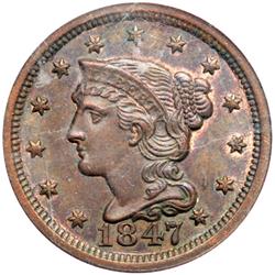 1847 N-21 R1 PCGS graded MS64 Brown.