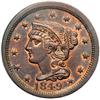 Image 1 : 1849 N-11 R1 PCGS graded MS63 Red & Brown.