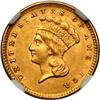 Image 1 : 1857 $1 Gold Indian NGC MS61