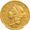 Image 1 : 1861 $20 Liberty NGC VF35