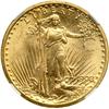 Image 1 : 1908 $20 St. Gaudens. No Motto NGC MS62