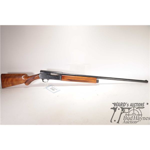 Non-Restricted shotgun Browning Belgium model Auto 5, 12 ga. 2 3/4" semi automatic, w/ bbl length 29