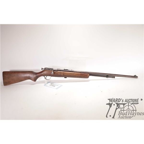 Non-Restricted rifle Cooey model 60, 22 S, L & LR bolt action, w/ bbl length 24" [Blued finish. Fixe