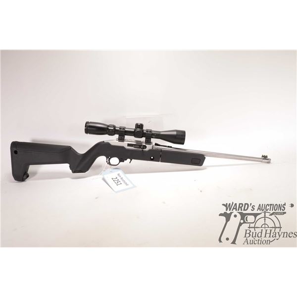 Non-Restricted rifle Ruger model 10/22 Take-Down, .22 LR Ten shot semi automatic, w/ bbl length 16 1