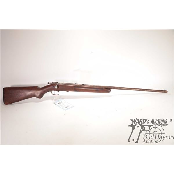 Non-Restricted rifle Winchester model 67, .22 S, L & LR Single shot bolt action, w/ bbl length 27" [