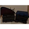 Image 1 : Seven hard pistol cases, one soft pistol case, a pistol display rack and a Pelican case