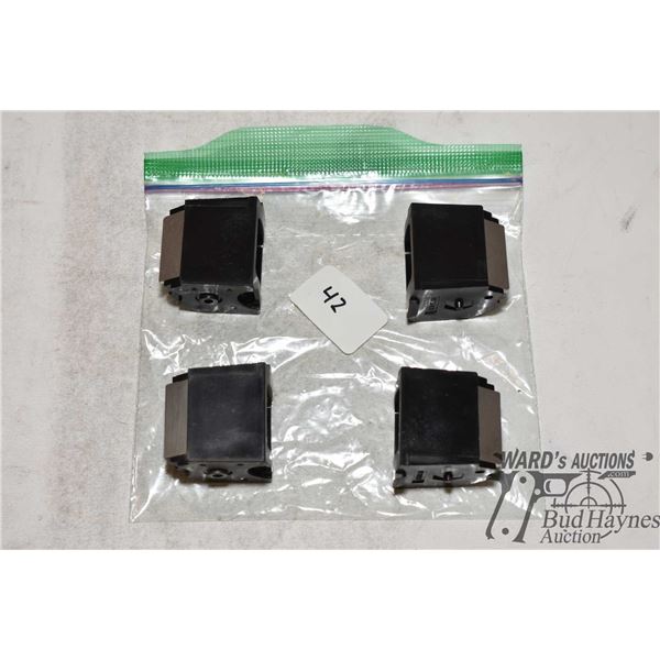 Four Ruger 22 rifle mags