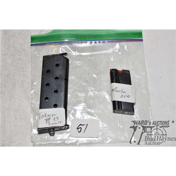 Two mags including Marlin 25n and Tokarev TT33 7.62 x 25