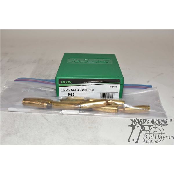 RCBS FL die set for .22-250 rem and 10 brass
