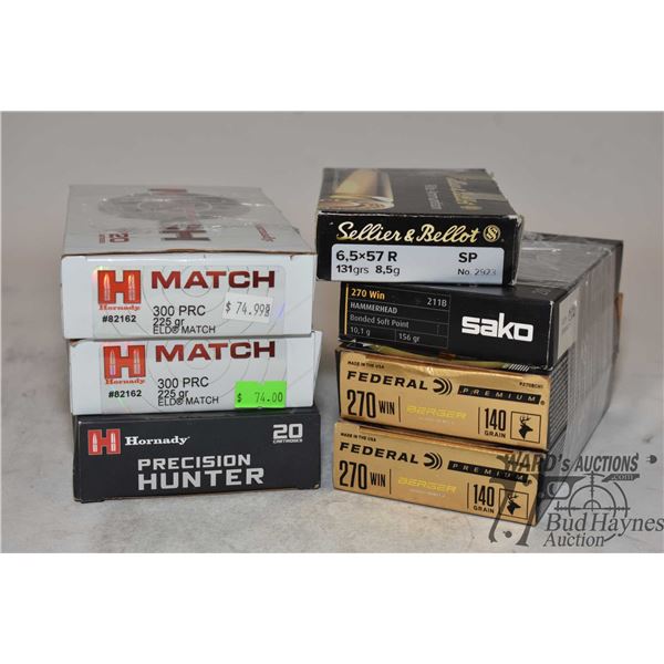 Rifle brass including .300 PRC, .270 and 6.5 X 57R