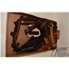 Image 1 : Selection of leather goods including belt holster, ammo pouches, ammo belt, gun sling and knife shea