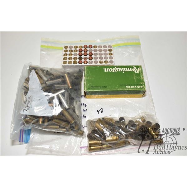 Bag of hand gun brass including 144 .357 mag, 50 .38 S&W, 45 .45 auto, 17 9mm and 12 .32 S&W