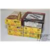 Image 1 : Five full 20 count boxes of used 7mm Weatherby mag brass and a Hornady 7mm Weatherby mag die set