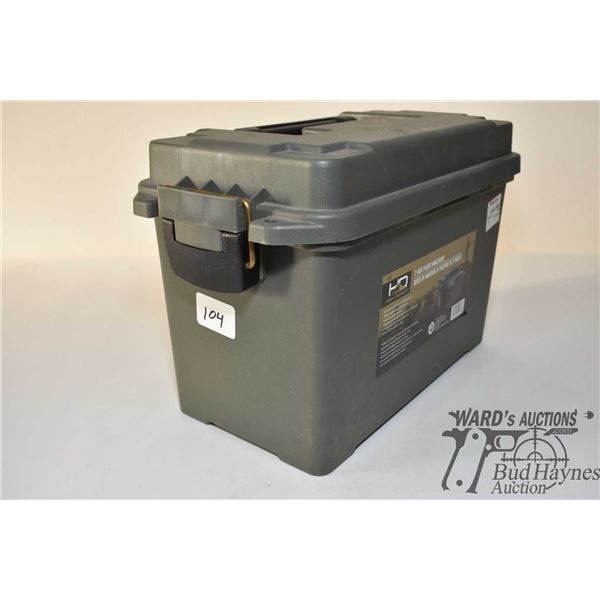 Plastic ammo box w/ 197 .30-06 brass
