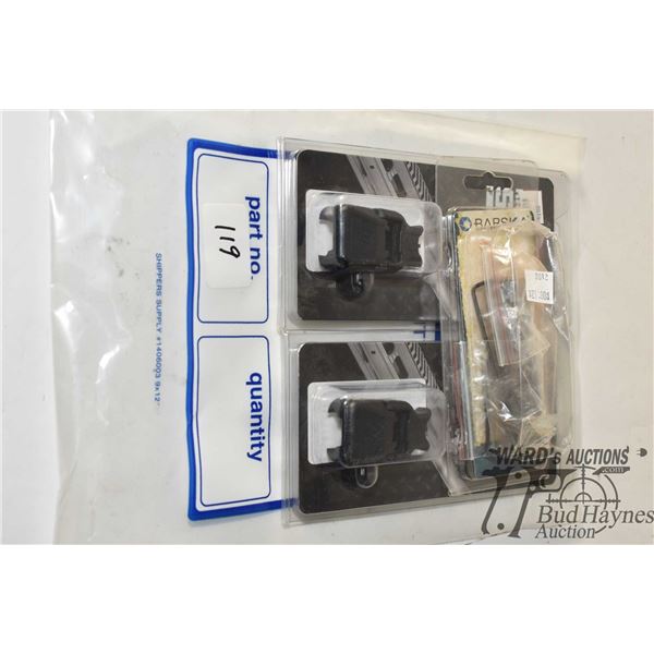 Two Ruger Ripel deploy front sights and a Ruger 10-22 muzzle brake - long