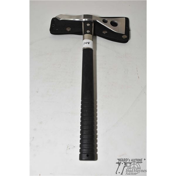Sog fast hawk tactical axe w/ clamshell case, polished metal head and 15" handle