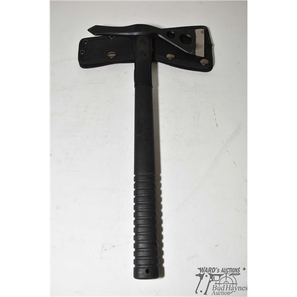 Sog fast hawk tactical axe w/ clamshell case, flat black head and 15" handle