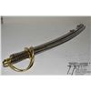 Image 1 : Reproduction Ames Model 1862 cavalry saber and metal scabbard w/ 34" blade, brass hilt and wrapped h
