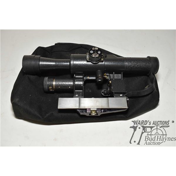Russian made PSO-1 telescope sight and mount. Note: Not working at time of cataloging