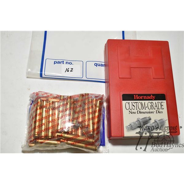 Hornady custom grade .30-06 die set and a full 50 count bag Winchester .30-06 unprimed brass
