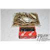 Image 1 : Bag w/ 87 .303 brit brass and a near full box of 100 .30 cal 155 gr A-Max moly coated bullets