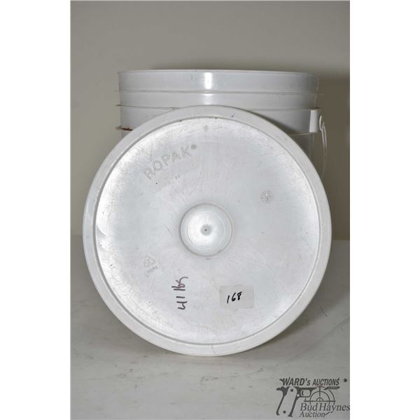 Bucket w/ 41 lbs of 9mm brass