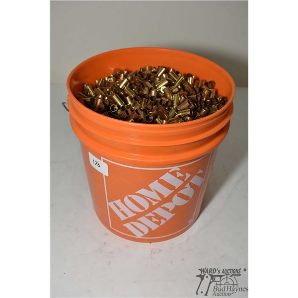 Bucket w/ 31 lbs of 9mm brass