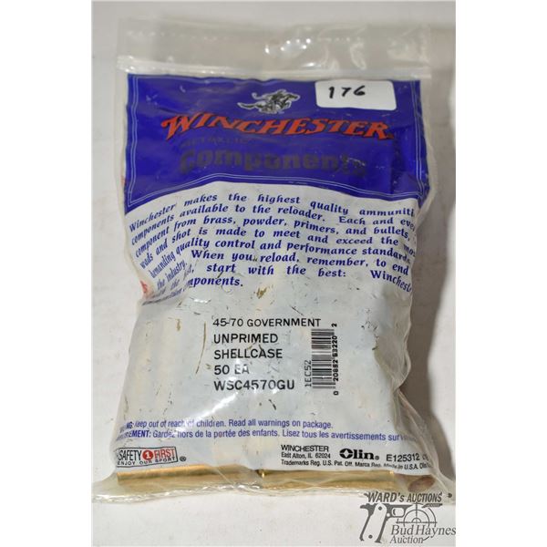 One full 50 count bag Winchester .45-70 gov unprimed brass