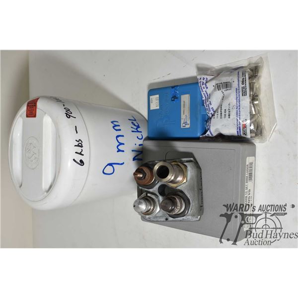 RCBS three die carb TC set 9mm Luger in Dillon tool block, caliber conversion kit, approx. 900 nicke