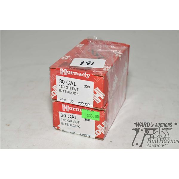 Two full 100 count packs Hornady .30 cal 150 gr SST Interlock