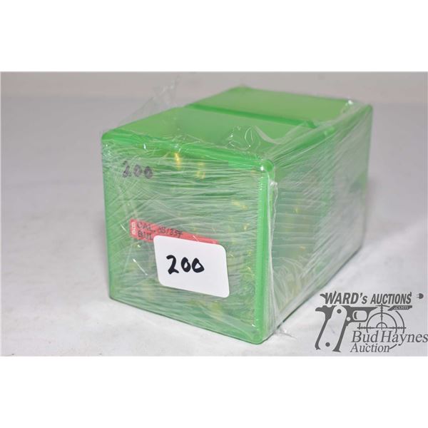 Two plastic cases of bullets including one 140 count of .38 cal 125 gr CMT and one 200 count of .38 