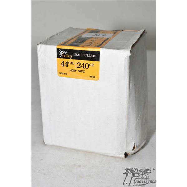 One full 500 count box Speer .44 cal 240 gr SWC