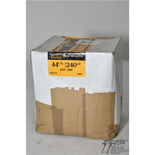 One full 500 count box Speer .44 cal 240 gr SWC