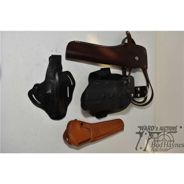 Ghost Town leather belt and holster, Galco BB19WC holster, Galco Cop Series CTS 202B holster and a 1