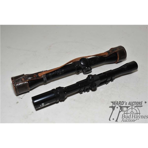 Two scopes including J.C. Higgins 4x32 Serial # 262673 and an Armsport 3-7x20 w/ mount