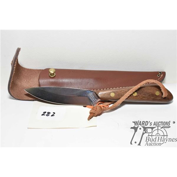 D.H. Russell #2 stainless belt knife w/ leather sheath