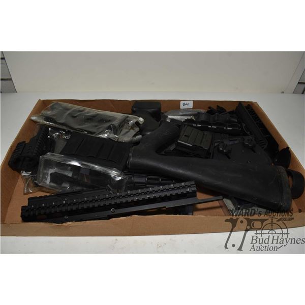 Selection of tactical gun parts, most new