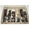 Image 3 : Three trays of parts including assorted triggers, guards, gun sights, swivel bolts, springs and an a