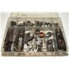 Image 4 : Three trays of parts including assorted triggers, guards, gun sights, swivel bolts, springs and an a