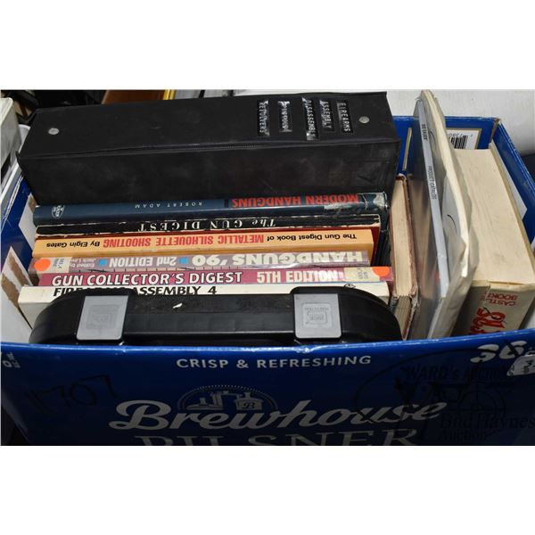 Selection of handgun repair books including Handgun Assembly and Disassembly, Modern Handguns, Sig S