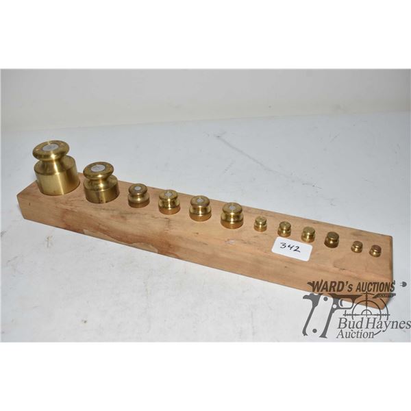 Set of 12 OHAUS balance scale weights
