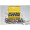 Image 1 : Near full box of Speer .45 cal 230 gr round nose bullets and a bag of 46 .455 used brass