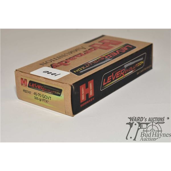 One full 20 count box of Hornady LEVERevolution .45-70 gov 325 gr FTX