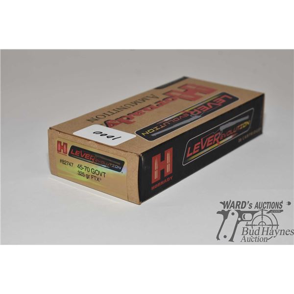 One full 20 count box of Hornady LEVERevolution .45-70 gov 325 gr FTX