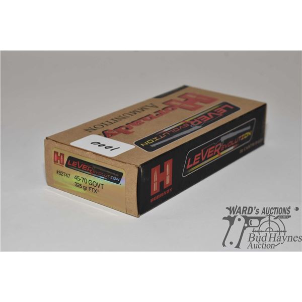 One full 20 count box of Hornady LEVERevolution .45-70 gov 325 gr FTX